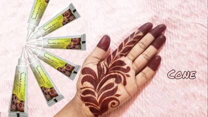 Veena Dark Red Mehendi Tubes (12 pieces In Each Box) Synthetic Mehendi
