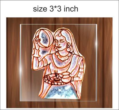 LPKLIPIKA Karwa Chauth Henna Designs figure stencil Tools for Hand & Feet Size: 3x3 Inch Synthetic Mehendi