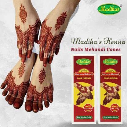 MADIHA’S Henna Nails Cone Small (8gm each) Natural Mehendi