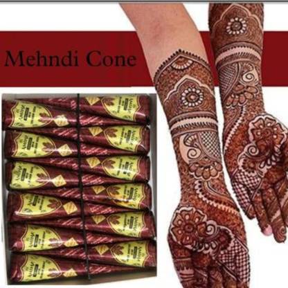 RED4 Mehndi Cones for Wedding, Dulhan Mehndi Cone, 12psddd Natural Mehendi
