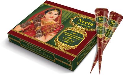 Neeta Mehendi Cone Temporary Tattoos Women Natural Mehendi
