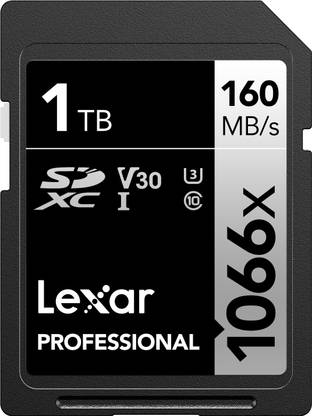 Lexar LSD1066001T-BNNNG Professional 1066x 1 TB SDXC Class 10 160 MB/s  Memory Card Compatible with Camera