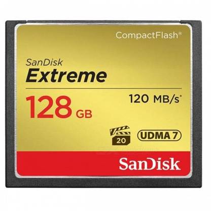 SanDisk EXTREME 128 GB Compact Flash UDMA 7 120 MB/s  Memory Card