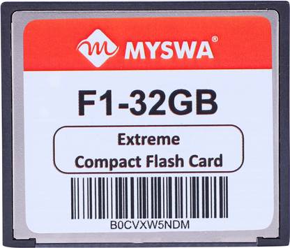 MYSWA F1-CF32GB MYSWA F1-CF32GB F1 Extreme Compact Flash 2GB MLC 32 GB Compact Flash Class 2 10 MB/s  Memory Card Compatible with Computer