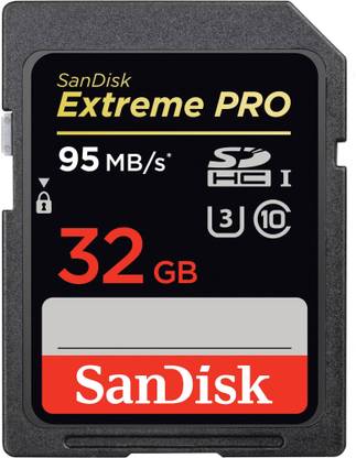 SanDisk sdsdxxg-032ggn4in Ultra U3 32 GB Extreme Pro SDHC Class 10 95 Mbps  Memory Card Compatible with Camera