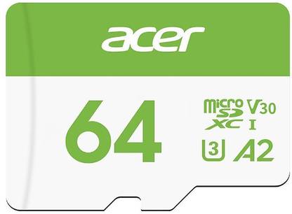 Acer BL.9BWWA.302 MSC300 64 GB MicroSD Card UHS Class 3 160 MBPS  Memory Card Compatible with Mobile