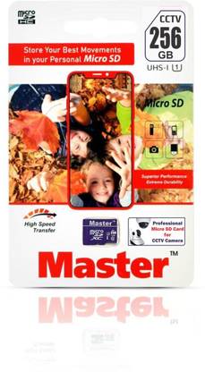 Master Memory Memory Card 256 GB Memory Card 256 GB 256 GB MicroSD Card Class 10 150 MB/s  Memory Card Compatible with Camera, Computer, Tablet, Gaming Console, Mobile