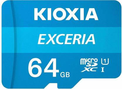kioxia LMEX1L064GG2 Exceria 5 years warranty 64 GB MicroSD Card Class 10 100 MB/s  Memory Card Compatible with Mobile, Tablet, Camera, Gaming Console