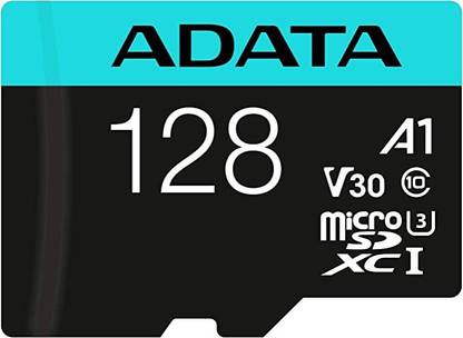 ADATA A PREMIRE PRO Premier Pro 100MB/S microSD CL10 UHS-I U3 V30 A2 Memory Card with Adapter 128 GB MicroSD Card Class 10 100 MB/s  Memory Card Compatible with Camera, Mobile