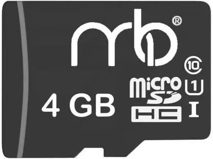 MOREBYTE mb Black 4 GB MicroSD Card Class 10 50 MB/s  Memory Card
