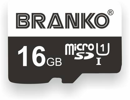 Branko SD-Card-C10-16gb Micro SD Card 16 GB MicroSD Card Class 10 90 MB/s  Memory Card Compatible with Computer, Camera, Mobile