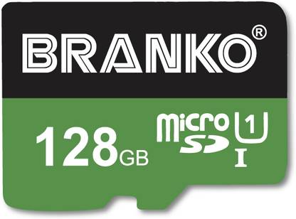 Branko SD-Card-10C Extreme Micro SD Card I Ultra Fast Speed I Highly Resistant I 128 GB MicroSD Card Class 10 90 MB/s  Memory Card Compatible with Mobile, Camera, Tablet