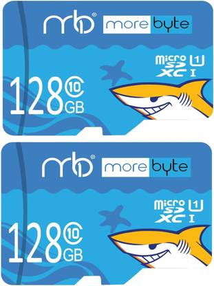MOREBYTE 128 GB MicroSD Card Class 10 90 MB/s Memory Card Black Series 128 GB MicroSD Card Class 10 100 MB/s  Memory Card Compatible with Mobile