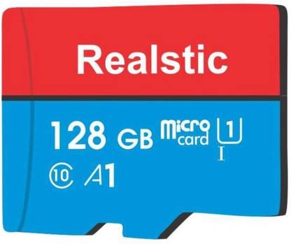 Realstic Memory Card Micro Sd Card Ultra 128 GB MicroSD Card Class 10 130 MB/s  Memory Card Compatible with Mobile, Tablet, Camera
