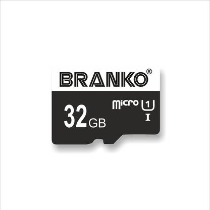 Branko SD-Card-10C-32gb Micro SD Card 32 GB MicroSD Card Class 10 90 MB/s  Memory Card Compatible with Computer, Camera, Mobile