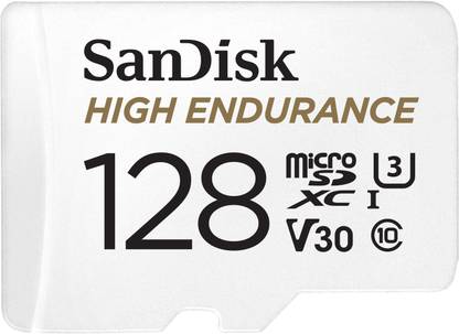 SanDisk High Endurance 128 GB MicroSD Card Class 10 100 MB/s  Memory Card
