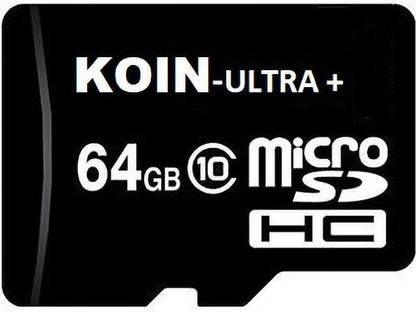 MOREBYTE Ultra Plus 64gb Memory card Class 10 transfer speed upto 100mb/s Ultra Plus 64 GB MicroSD Card Class 10 90 MB/s  Memory Card Compatible with Camera, Computer, Mobile, Tablet