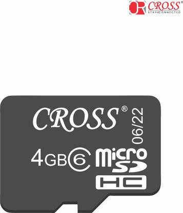 CROSS 4GB Memory Card CLASS 6 Micro SDxHC upto 24MB/S Transfer speed for Smartphones CR 4 GB MicroSD Card Class 6 24 MB/s  Memory Card Compatible with Mobile, Camera, Tablet