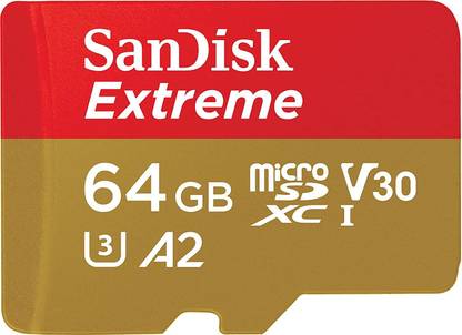 SanDisk SDSQXAH-064G-GN6MN Extreme A2 64 GB MicroSD Card Class 10 170 MB/s  Memory Card Compatible with Camera, Mobile