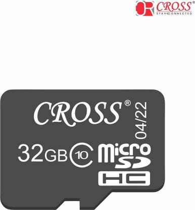 CROSS 32GB Memory Card CLASS 6 Micro SDxHC upto 24MB/S Transfer speed for Smartphones CR 32 GB MicroSD Card Class 6 24 MB/s  Memory Card Compatible with Mobile, Camera, Tablet