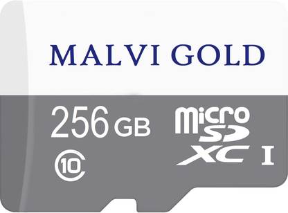 MALVI GOLD MG_256GB_GR-1 XC I 256 GB MicroSD Card Class 10 100 MB/s  Memory Card Compatible with Camera, Mobile, Tablet
