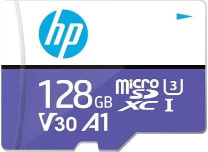 HP MicroSD 128GB with Adapter Memory Card 128GB 128 GB MicroSD Card Class 10 100 MB/s Memory Card Compatible with Camera, Computer, Tablet, Mobile, Gaming Console