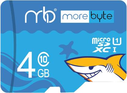 MOREBYTE MBTF1011 4GB Blue 4 GB MicroSD Card Class 10 140 MB/s  Memory Card Compatible with Mobile