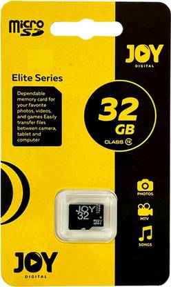 Joy JDIN-32G Elite Series 32 GB MicroSD Card Class 10 10 MB/s  Memory Card Compatible with Computer, Tablet, Mobile