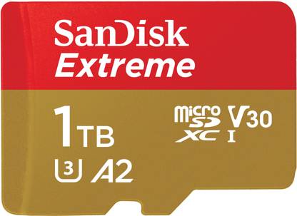 SanDisk Extreme 1 TB MicroSD Card Class 10 190 MB/s Memory Card at Rs. 8949