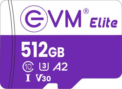 EVM EETF U3 V30 512 GB TF Card Class 10 100 MB/s  Memory Card Compatible with Computer