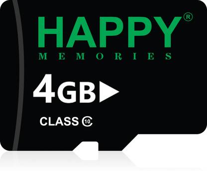 HAPPY MEMORIES 4GB-MMC PRO 4 GB SD Card Class 10 24 MB/s  Memory Card Compatible with Mobile, Camera, Tablet, Computer, Gaming Console