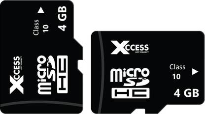 XCCESS 4GB High Speed memory Card Pack of 2 | 4 GB MicroSD Card Class 10 40 MB/s  Memory Card