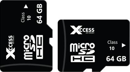 XCCESS 64GB Micro SD Card,Flash Memory card Class 10, Multipurpose Card with 2 Year Warranty. 4-Proof Protection (Pack of 2) 64GB Memory Card Pack of 2 64 GB MicroSD Card Class 10 80 MB/s  Memory Card Compatible with Camera, Gaming Console, Mobile, Tablet