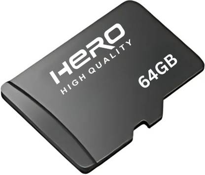 herohighquality 64GB memory card PRO 64 GB MicroSD Card Class 10 100 MB/s Memory Card Compatible with Mobile, Tablet, Computer, Gaming Console