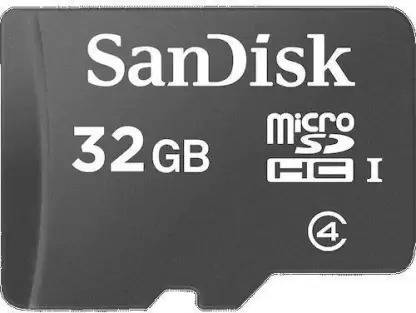 UDEEP SANDISK 32GB -MEMORY CARD 2 32 GB MicroSDHC Class 4 4 MB/s  Memory Card Compatible with Camera, Computer, Mobile, Tablet, Gaming Console