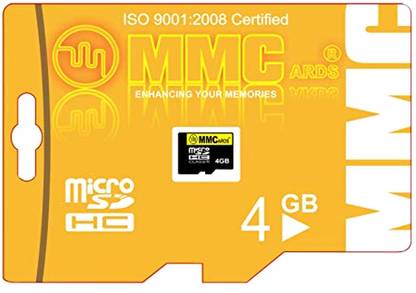 MMC 4GB MEMORYCARD MMC 2GB MEMORY CARD 4 GB MicroSDHC Class 10 80 MB/s  Memory Card Compatible with Camera, Mobile, Computer