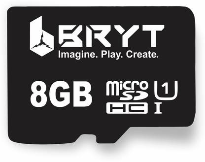 BRYT CL10 UY Memory Card UHS-1 High Capacity Micro SD Card 8 GB MicroSDHC Class 10 90 MB/s  Memory Card Compatible with Camera, Mobile, Tablet