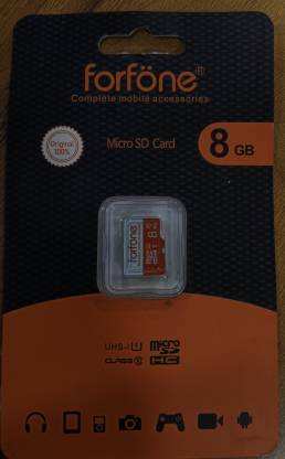 BS FORFONE_MC_8GB ULTRA SPEED MEMORY CARD 8 GB MicroSDHC Class 10 50 MB/s  Memory Card Compatible with Gaming Console, Computer, Tablet, Camera, Mobile