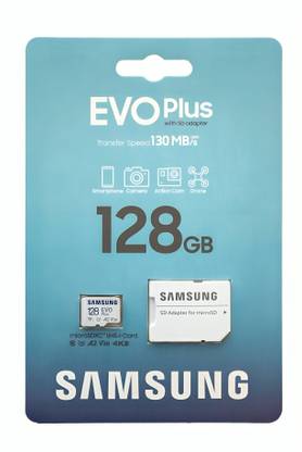 SAMSUNG EVO PLUS 128 GB MicroSDXC Class 10 130 MB/s  Memory Card