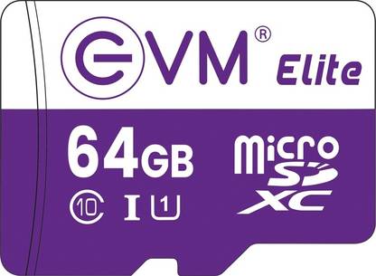 EVM ELITE 64 GB MicroSDXC Class 10 100 MB/s  Memory Card