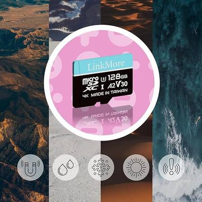 Realstic Universal Micro SD Card 128GB High Speed Storage Ultra SMART Basics MicroSDHC Memory Card 128 GB MicroSDXC Class 10 130 MB/s  Memory Card Compatible with Camera, Computer, Gaming Console, Mobile