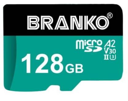 Branko V30 A2-128GB A2 128 GB MicroSD Card UHS Class 3 130 MB/s  Memory Card Compatible with Camera