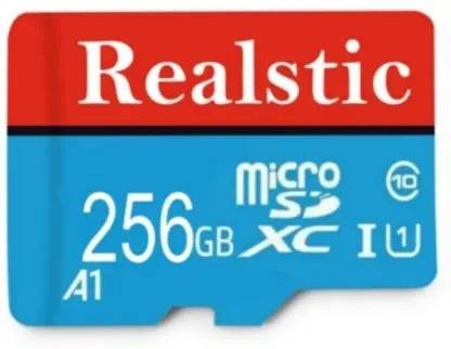 Realstic A1 256 GB MicroSD Card Class 10 130 MB/s Memory Card A1 256 GB MicroSD Card Class 10 130 MB/s Memory Card Compatible with Camera, Computer, Mobile, Tablet, Gaming Console