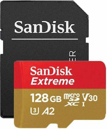 SanDisk SDQXA1-128G-GN6MN Extremee 128 GB MicroSDXC UHS Class 3 160 Mbps  Memory Card Compatible with Camera, Tablet, Mobile