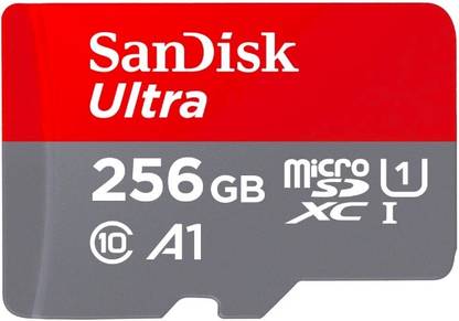 SanDisk MicroSDXC Class 10 SanDisk Ultra 256 GB MicroSDXC Class 10 150 MB/s Memory Card 256 GB MicroSDXC Class 10 150 MB/s  Memory Card Compatible with Camera, Computer, Mobile, Tablet