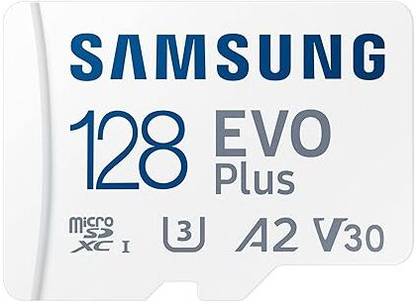 SAMSUNG MB-MC128SA/IN EVO Plus 128 GB Evo Plus 128 GB MicroSDXC Class 10 160 MB/s  Memory Card Compatible with Camera, Computer, Mobile, Tablet