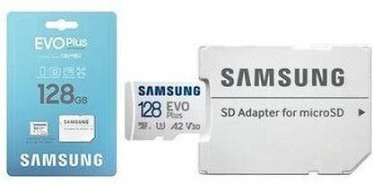 SAMSUNG SA128M06 EVO Plus Compact 128 GB MicroSDXC Class 10 160 MB/s  Memory Card Compatible with Camera, Computer, Gaming Console, Mobile, Tablet