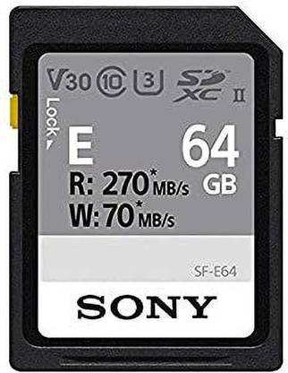 SONY 64Gb Read speed 270mb/ps write Speed 4mb/ps 64 GB SD Card UDMA 7 270 MB/s  Memory Card