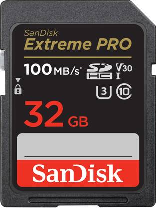 SanDisk SDSDXXO-032G-GN4IN Extreme Pro 32 GB SDHC Class 10 100 MB/s  Memory Card Compatible with Camera