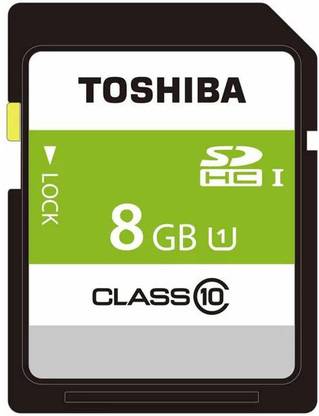 TOSHIBA Ultra SDHC Class 10 Ultra 8 GB SDHC Class 10 20 MB/s  Memory Card Compatible with Camera, Computer, Gaming Console, Tablet